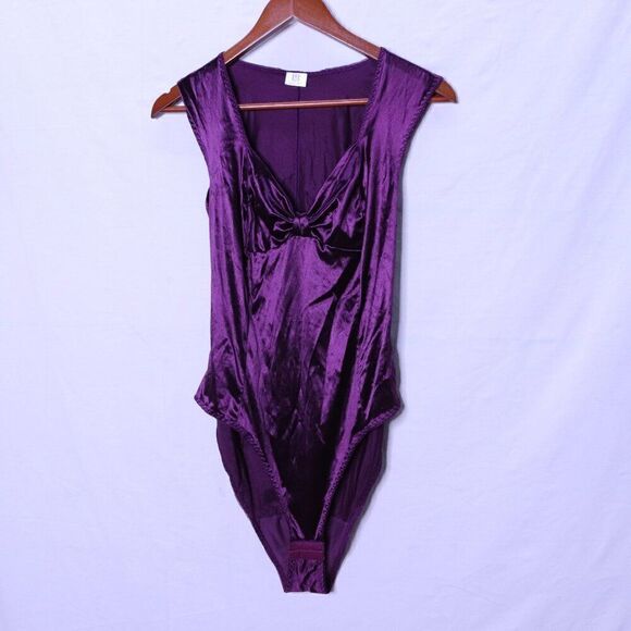 Vintage | 1980's Satin Bodysuit Large - Picture 2 of 9